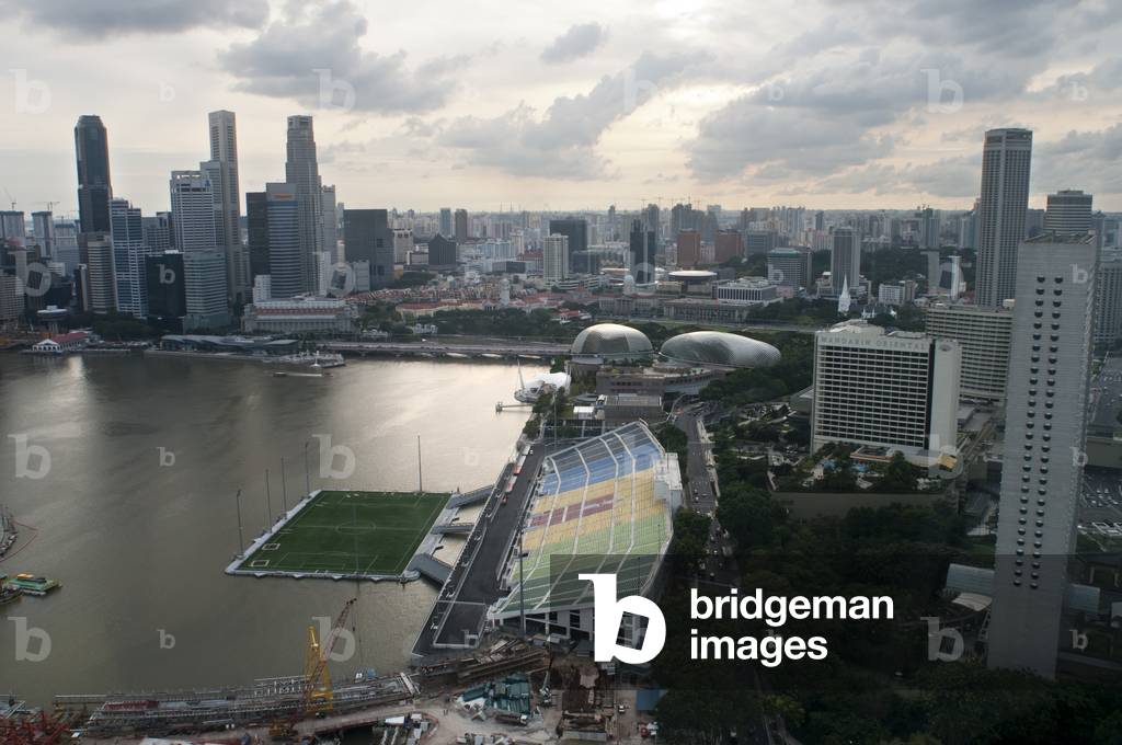 Singapore Flyer, views from inside the largest ferris wheel in the world, Singapore (photo)