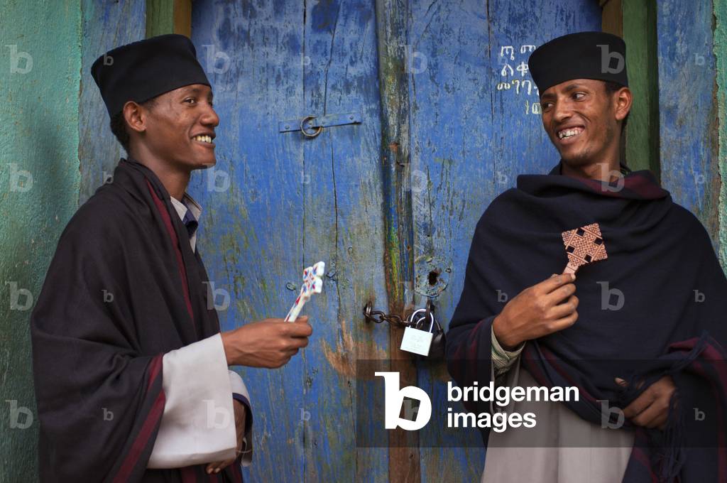 Two monks at the Abuna Garima monastery Tigray (photo)