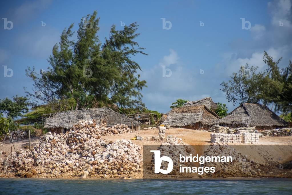 Stone village construction near the Takwa ruins on Manda Island in Lamu Island Kenya, 2020 (photo)