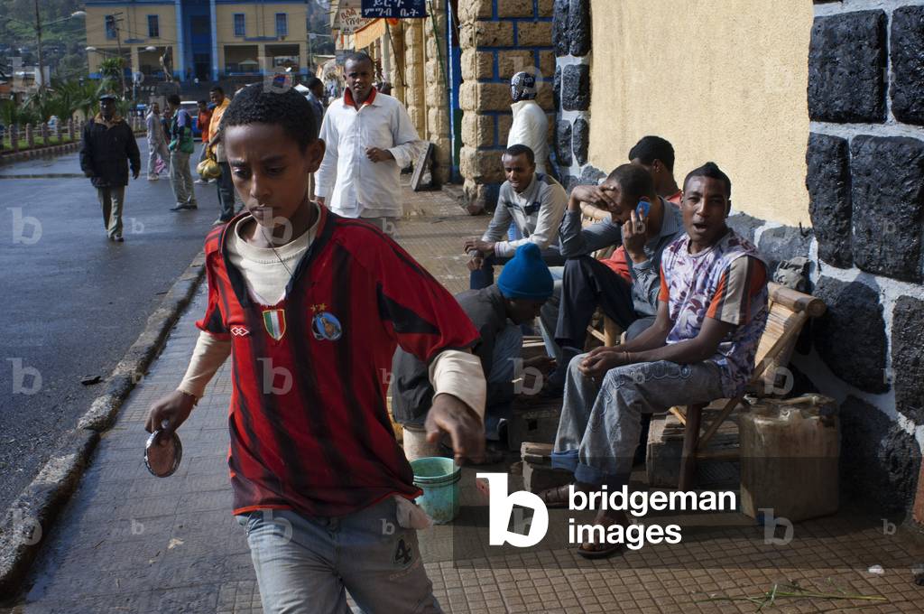 Street scene in Gondar city, Ethiopia 2015 (photo)