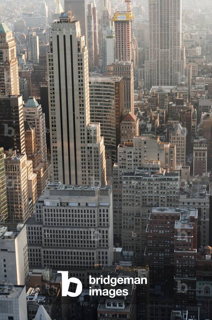 Aerial views of Midtown and Upper East Side skyscrapers view from The Rockefeller Centre, New York, USA (photo)