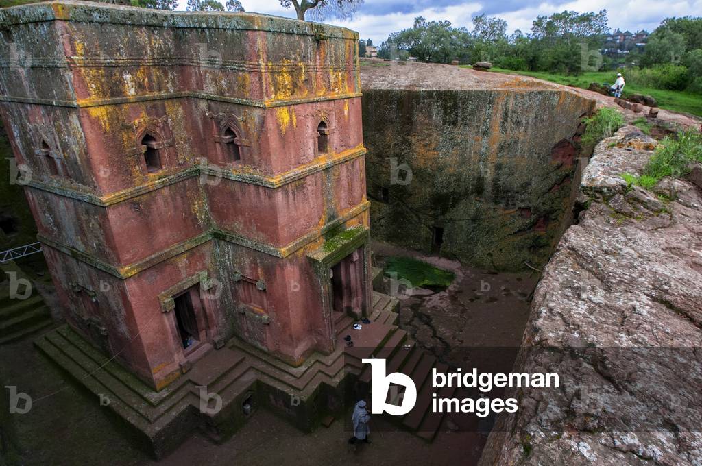 Monolithic rock-cut Church of Bete Giyorgis or St, George, UNESCO World Heritage Site, Lalibela, Amhara region, Northern Ethiopia (photo)