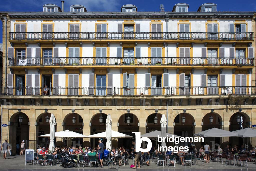 San Sebastian old town, Plaza de la Constitución, Basque country, Pais Vasco, Spain (photo)