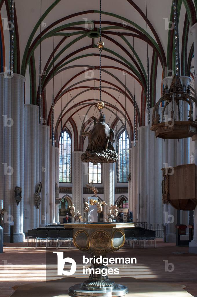 Inside interior view St Nicholas Church Nikolaikirche Mitte area Berlin, Germany (photo)