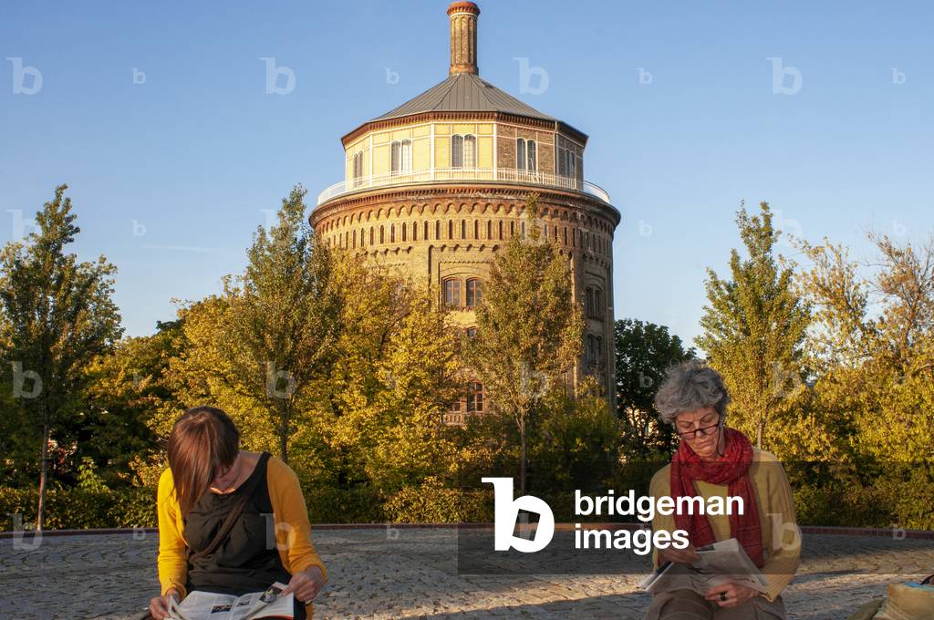 Berlin Germany Wasserturm brick water tower designed by Henry Gill and built by the English Waterworks Company (1877) in Prenzlauer Berg, Berlin, Germany (photo)