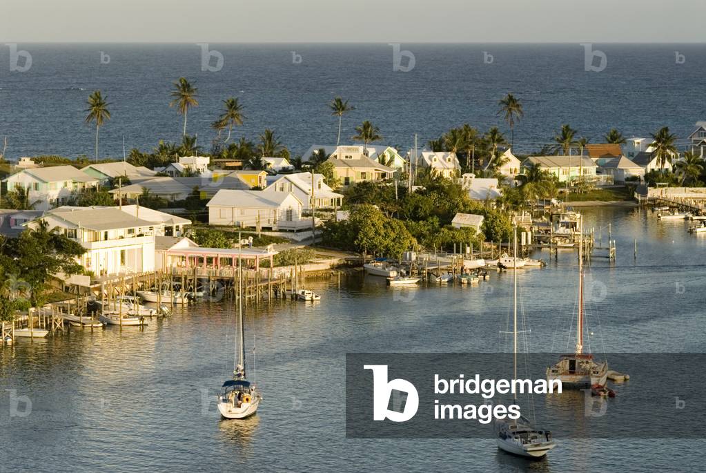 Aerial views of the Hope Town, Elbow Cay, Abacos, Bahamas (photo)