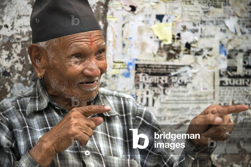 Old Nepali Buddhist Man, Kathmandu, Nepal (photo)