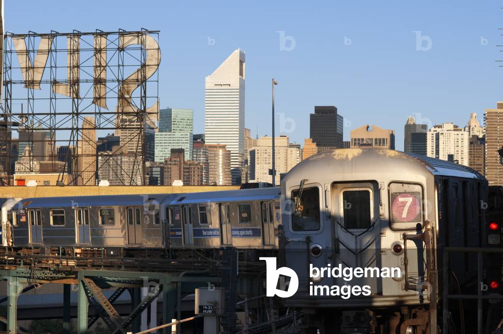 Metro stop line 7 Queensboro Plaza of 7 line Flushing Local, New York, USA (photo)