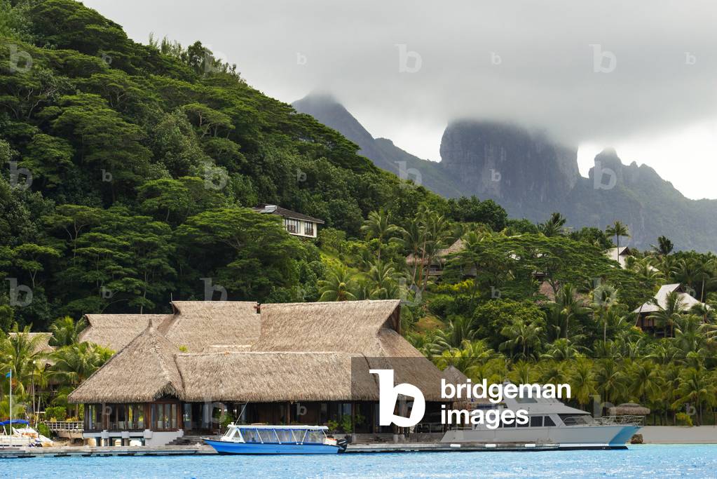 Bora Bora Vaitape dock, Society Islands, French Polynesia, South Pacific, 2020 (photo)