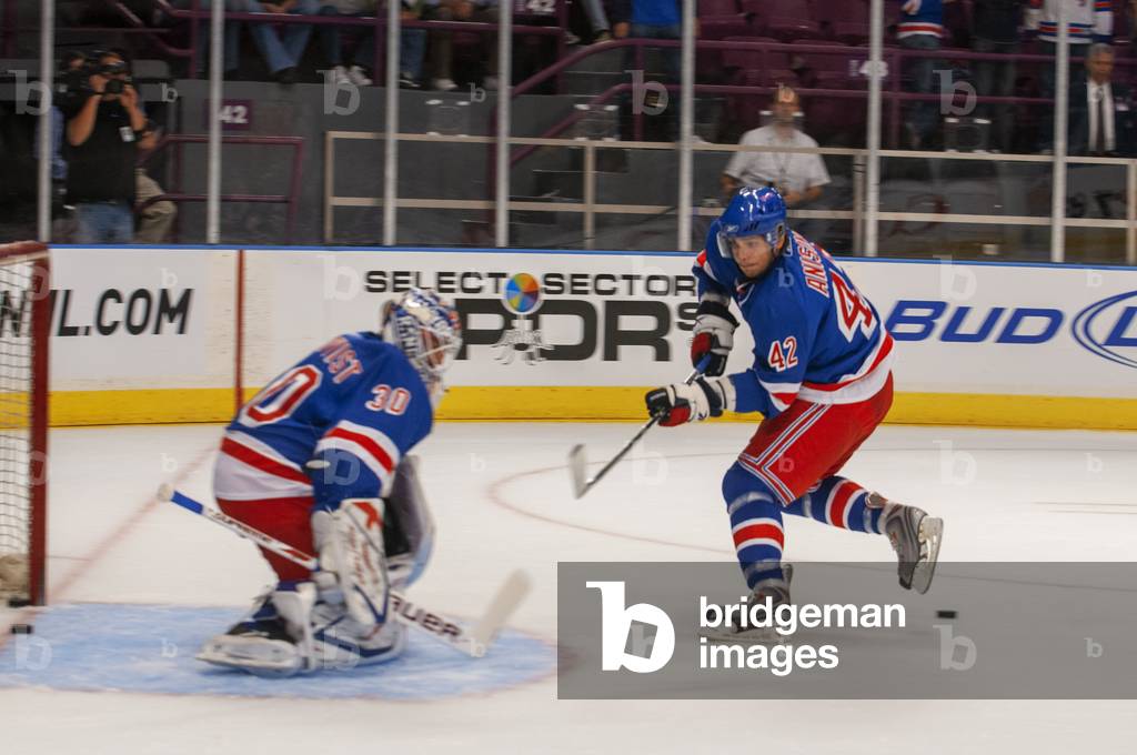 Ice hockey league NHL match Rangers at MSG, New York, USA (photo)