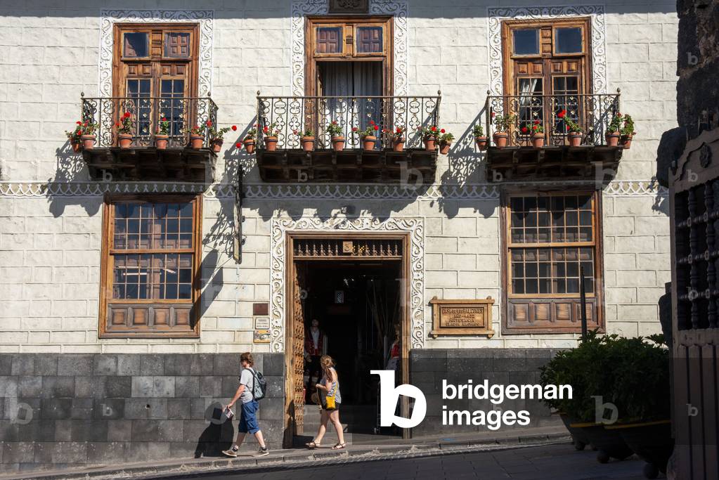 Casa de los Balcones, historic building, built in 1692 in La Orotava Tenerife Island Canary Islands Spain (photo)