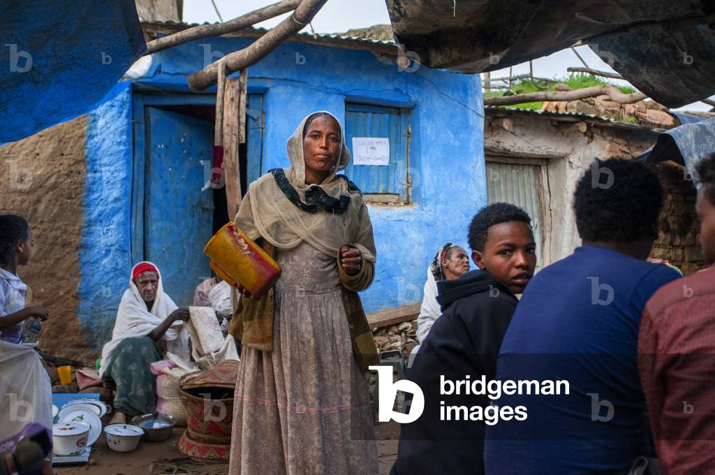Baptism, celebration of a birth, Hawzen town, Eastern Tigray, Ethiopia (photo)