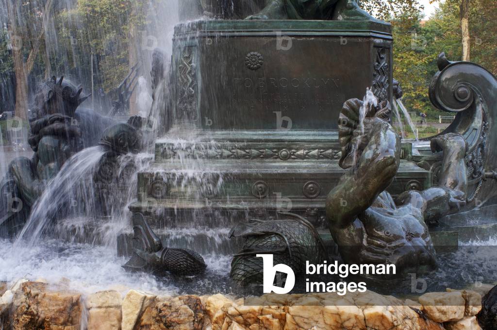 Bailey Fountain is a 19th century outdoor sculpture in New York City Grand Army Plaza, Brooklyn, New York, USA (photo)