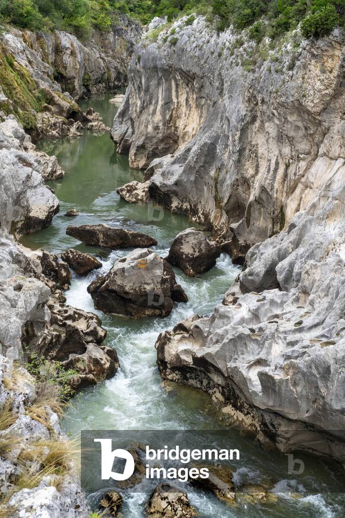 Gorges de l'Herault between St Martin de Londres and St Guilhem le Desert, Languedoc Roussillon Heraul, France, 2020 (photo)