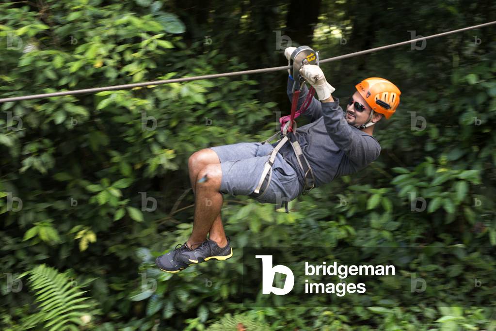 Zipe line canopy in Arenal Costa Rica Central America (photo)