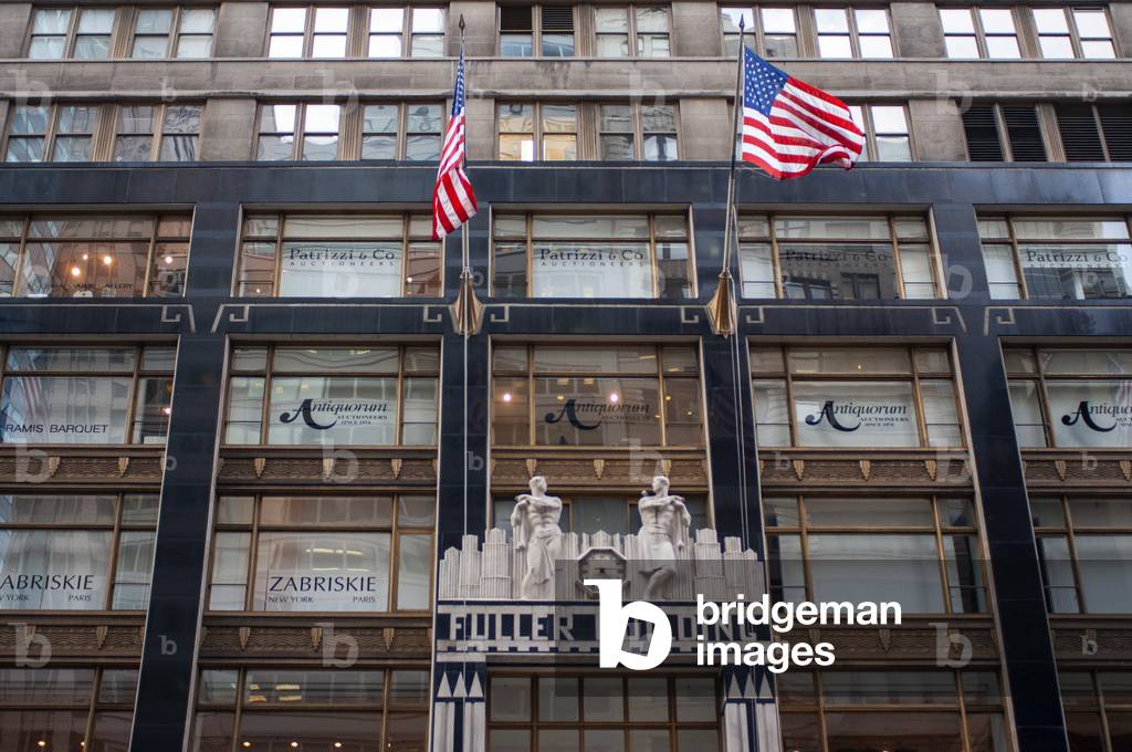Architectural sculpture on the facade of Fuller Building, Manhattan, New York, USA (photo)