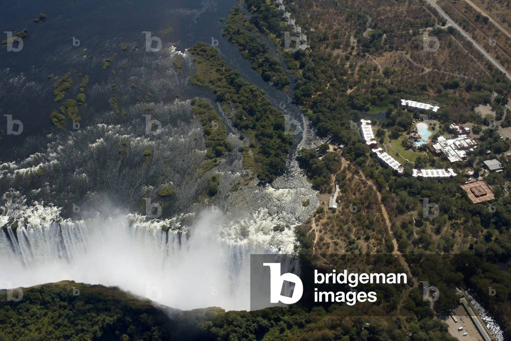 Aerial view of the Victoria Falls, Zambia  (photo)