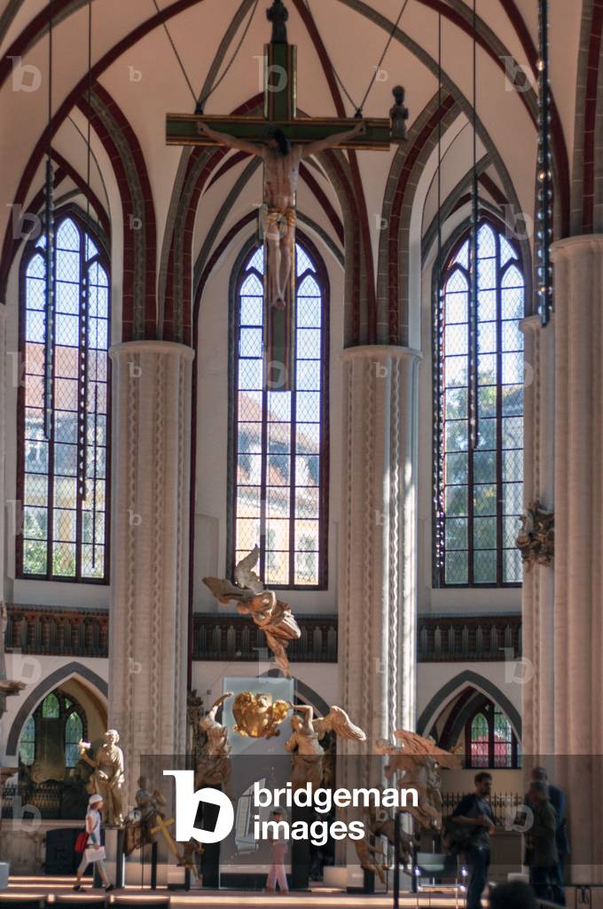 Inside interior view St Nicholas Church Nikolaikirche Mitte area Berlin, Germany (photo)