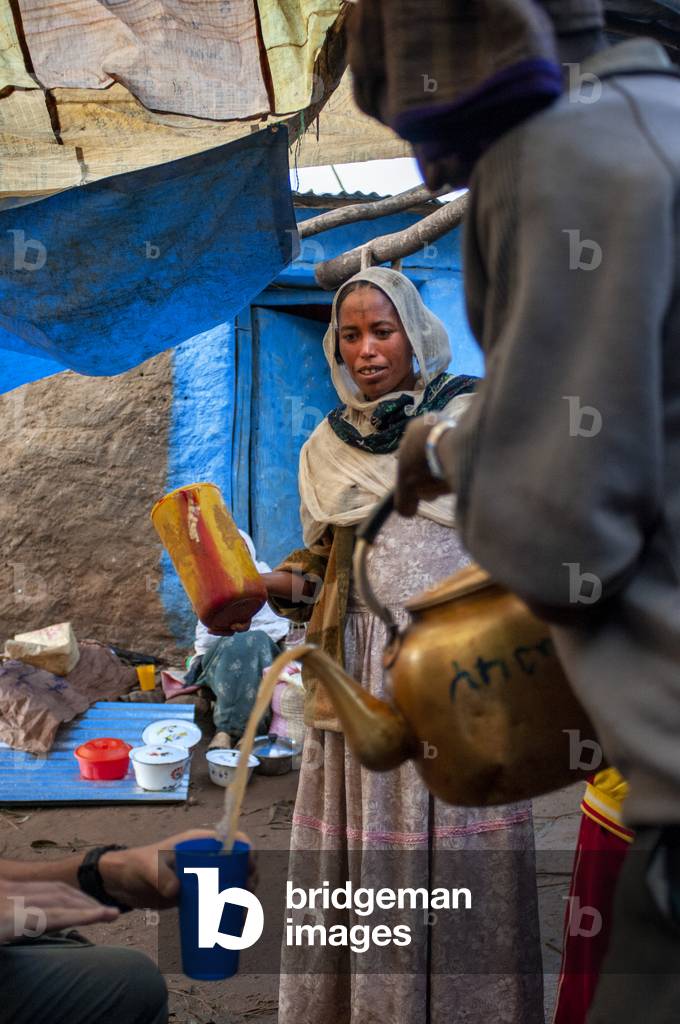 Baptism, celebration of a birth, Hawzen town, Eastern Tigray, Ethiopia (photo)