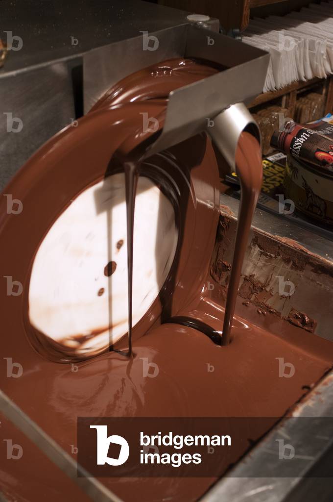 Inside brussels cocoa and chocolate museum in the historical centre, Brussels, Belgium (photo)
