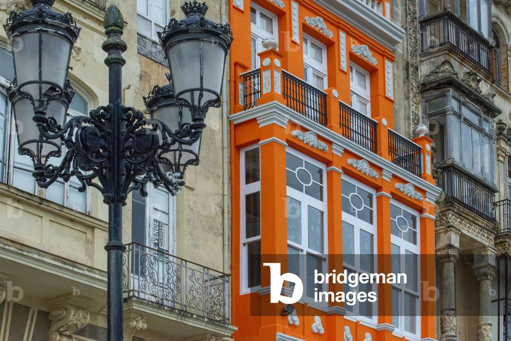 Modernist colorful house, Ribadeo, NORTH OF SPAIN, 2021 (photo)