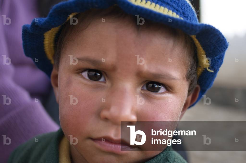 Portrait of a boy in Los Nevados village in andean cordillera Merida state Venezuela (photo)