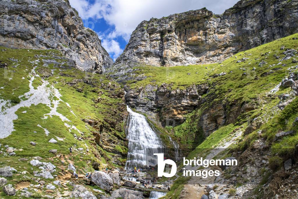 Cola de Caballo waterfall in Ordesa y Monte Perdido National Park,Ordesa, Huesca, 2021 (photo)