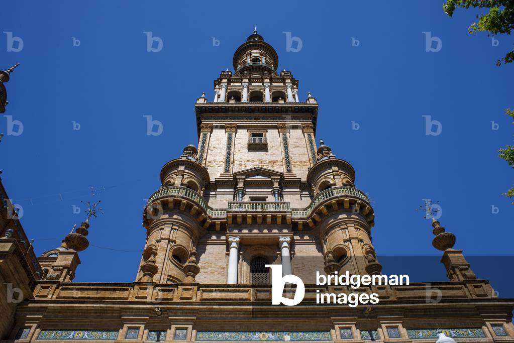 Torre Sur or South Tower building in Plaza de Espana Seville, Sevilla, Andalucia, Spain (photo)