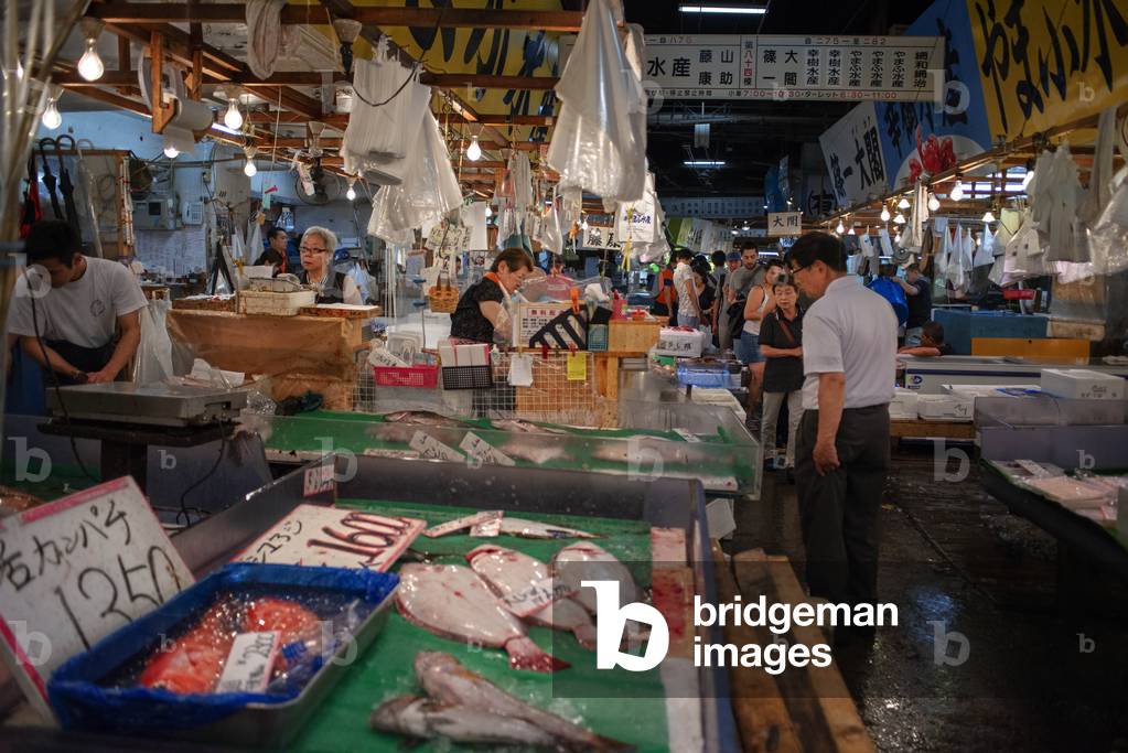 Tsukiji fish market, Tokyo, Japan, March 2020 (photo)