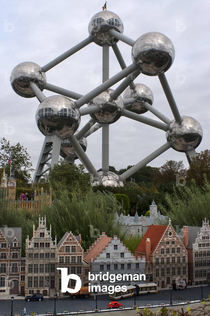 Bruparck Mini Europe Theme Park, Brussels, Belgium, Views of Atomium (photo)