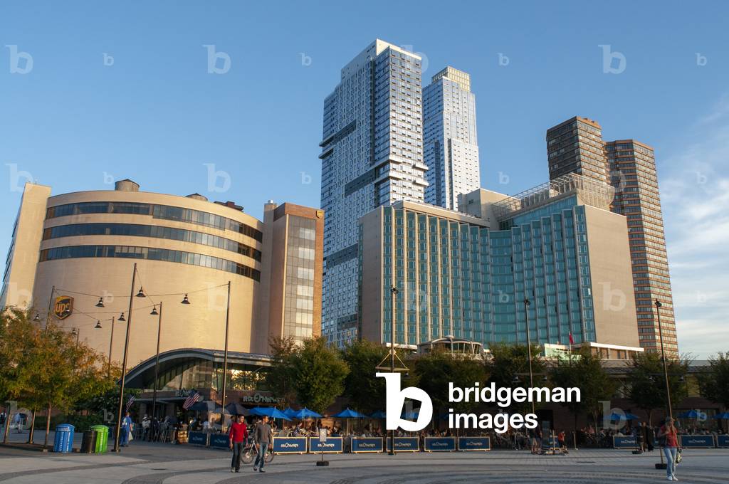 Modern office buildings skyscrapers along lower West Side in New York City, New York, USA (photo)