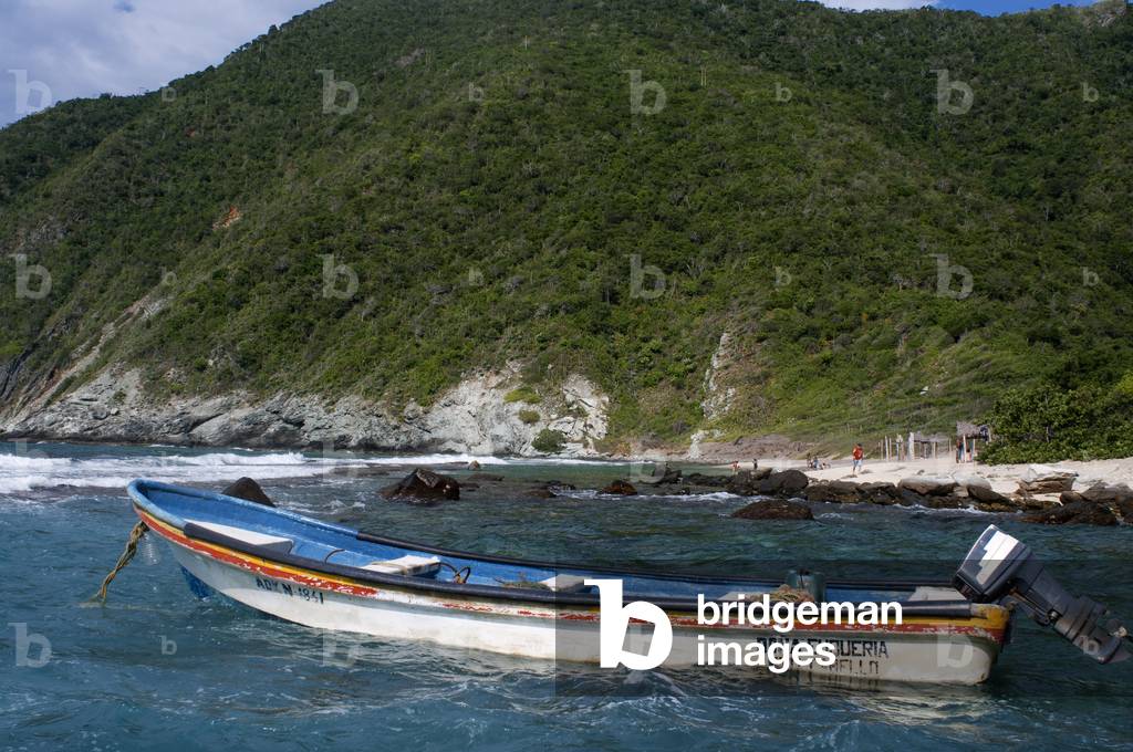Boats in Choroni beach in Falcon state in Venezuela - Henri Pittier National Park, in Venezuela.  (photo)