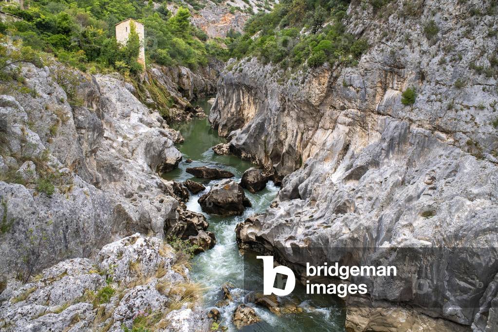 Gorges de l'Herault between St Martin de Londres and St Guilhem le Desert, Languedoc Roussillon Heraul, France, 2020 (photo)