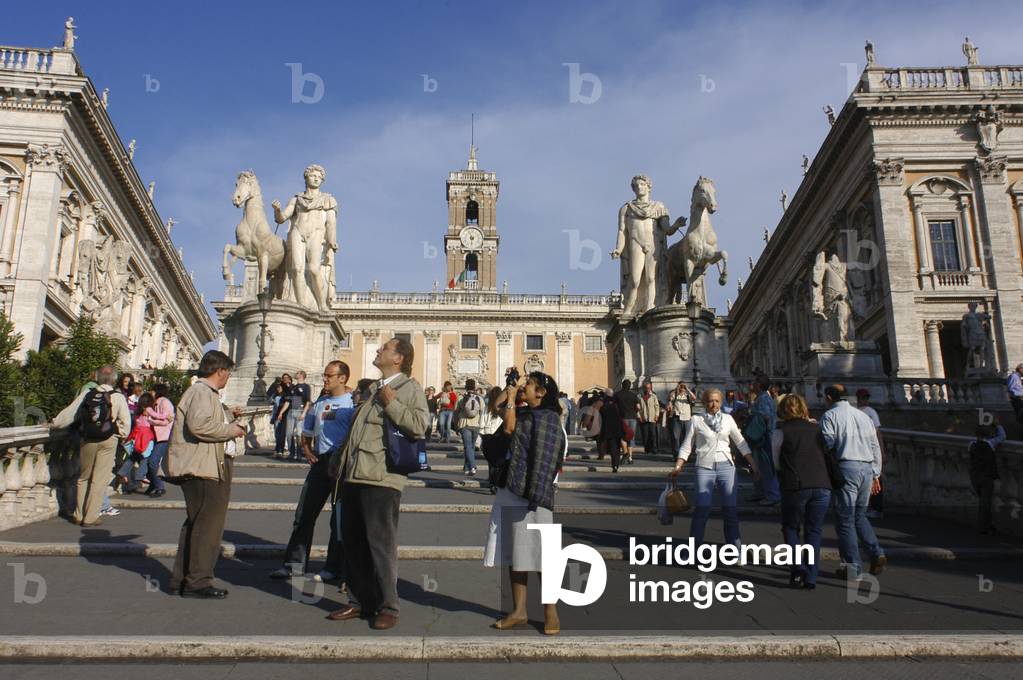 Piazza del campidoglio, palazzo dei conservatori, musei capitolini, capitoline museums, Roma, italy (photo)