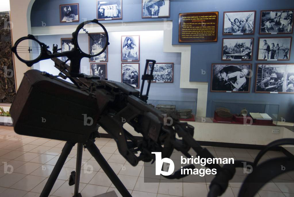 Inside the Khe Sanh Memorial Museum of the Vietnam War in the Demilitarized Zone, Vietnam (photo)