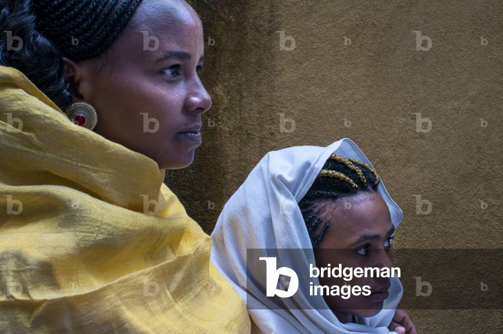 Wedding in St Mary of Zion church in Aksum or Axum in Ethiopia (photo)