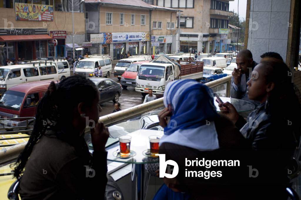 Friendship City Center Bars and restaurants lifestyle in the city center. Cunningham Street, Piazza, Addis Ababa, Ethiopia (photo)