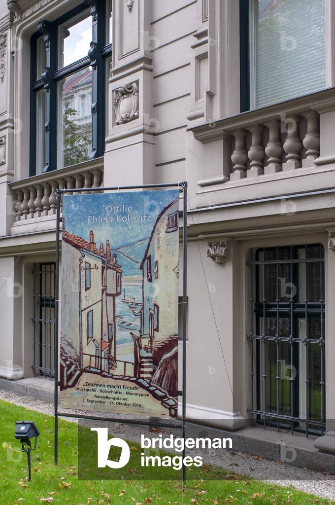 Entrance to the Käthe Kollwitz museum in Charlottenburg which features her art and sculpture, Berlin, Germany (photo)