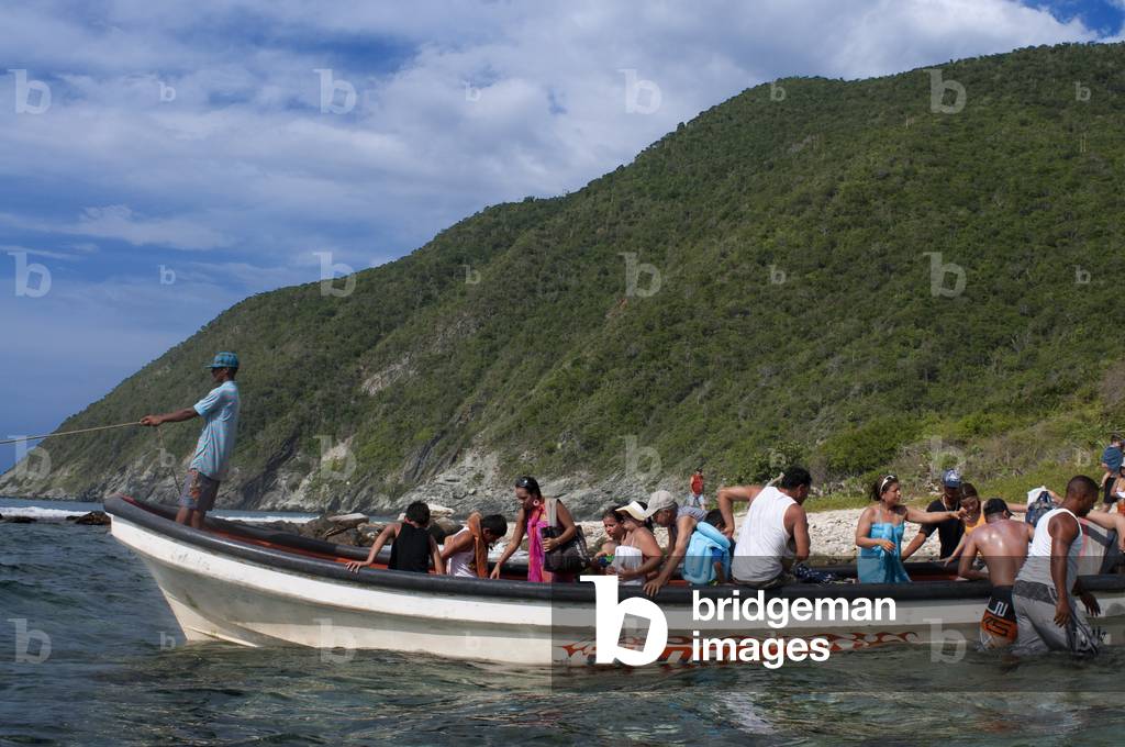 Boats in Choroni beach in Falcon state in Venezuela - Henri Pittier National Park, in Venezuela (photo)