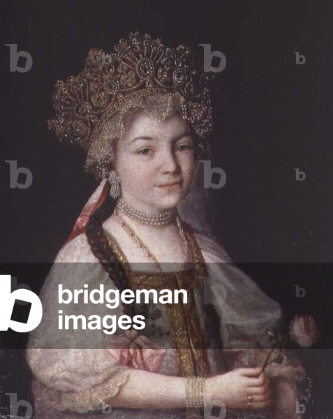 Portrait of Alexandra Pavlovna in Russian National Costume, c.1790 (oil on canvas)