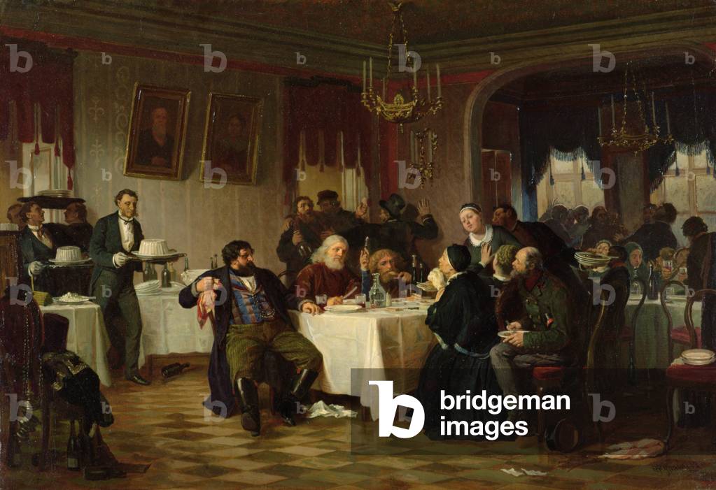 The Restaurant (oil on canvas)