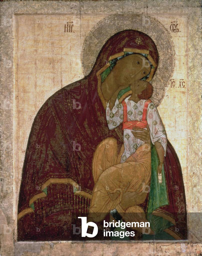 The Yakhroma Madonna of Humility, Russian icon, possibly School of Pskov (tempera on panel)