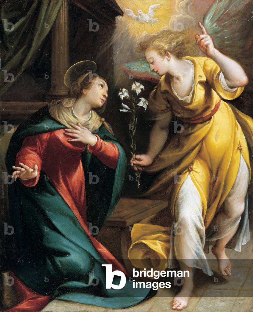 The Annunciation, 1600 (oil on copper)