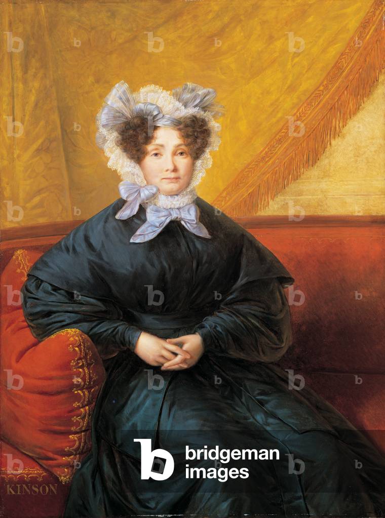 Portrait of a lady in a blue dress, 1820 (oil on canvas)