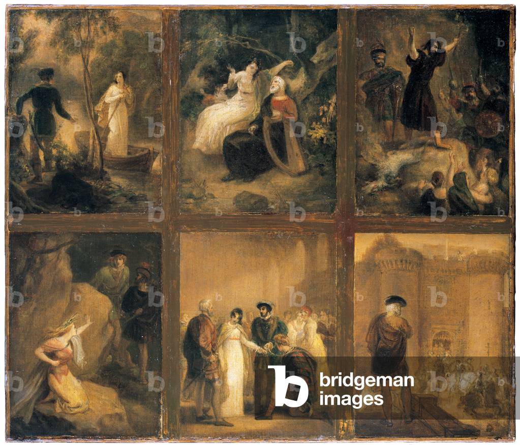 Six scenes from Sir Walter Scott's Lady of the Lake (oil on canvas)
