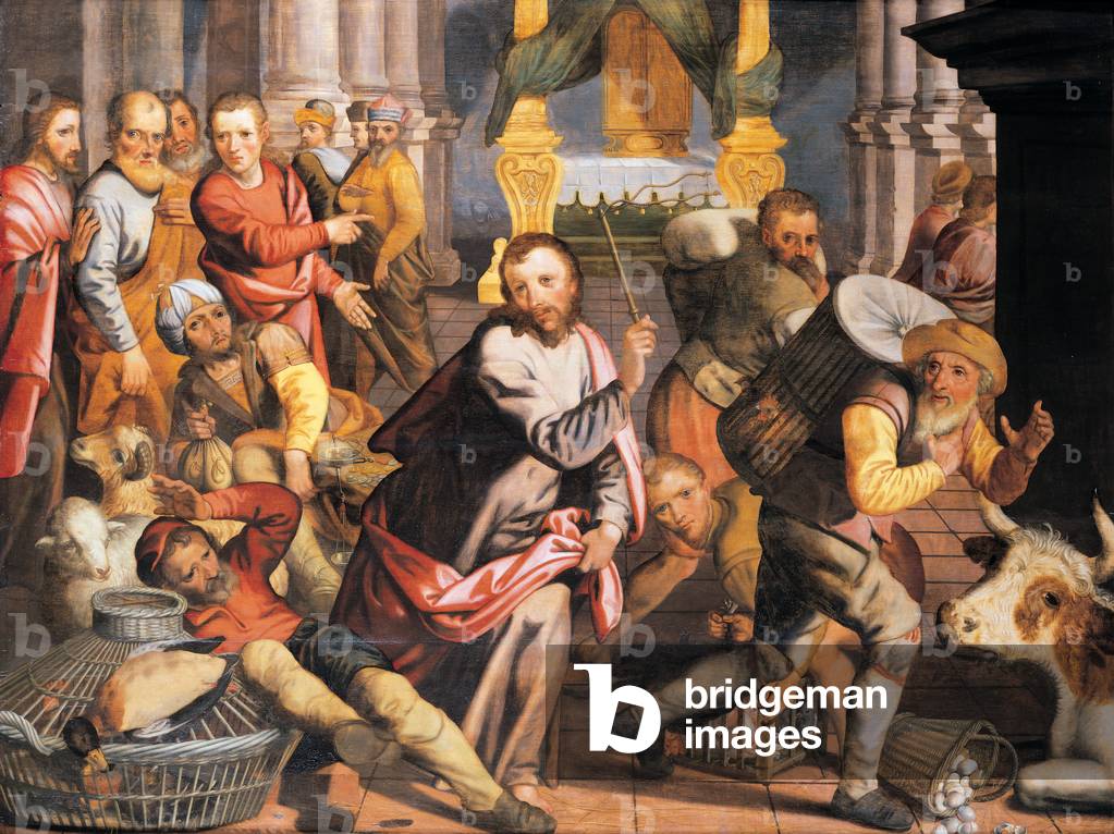 Christ driving the moneychangers from the Temple, 1604 (oil on canvas)