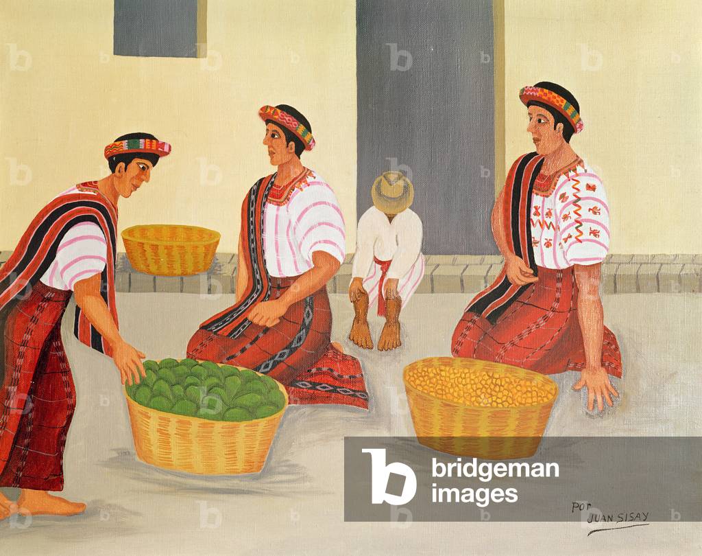 "Venditori di frutta", C20th Secolo di Juan Sisay