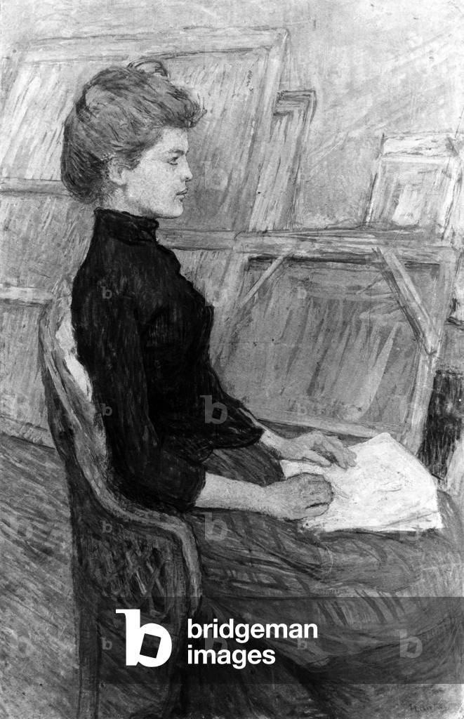 A Young Woman in a Studio (Helene Vary), 1889 (drawing)
