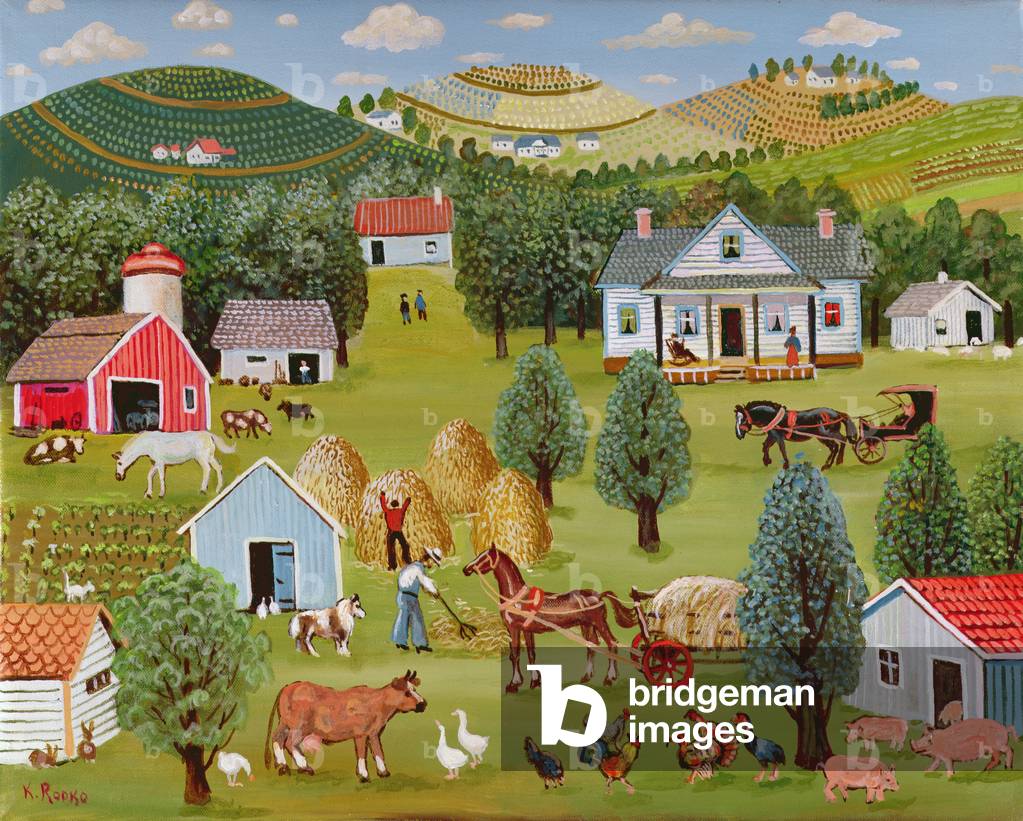 Bountiful Farm (olio su tela)