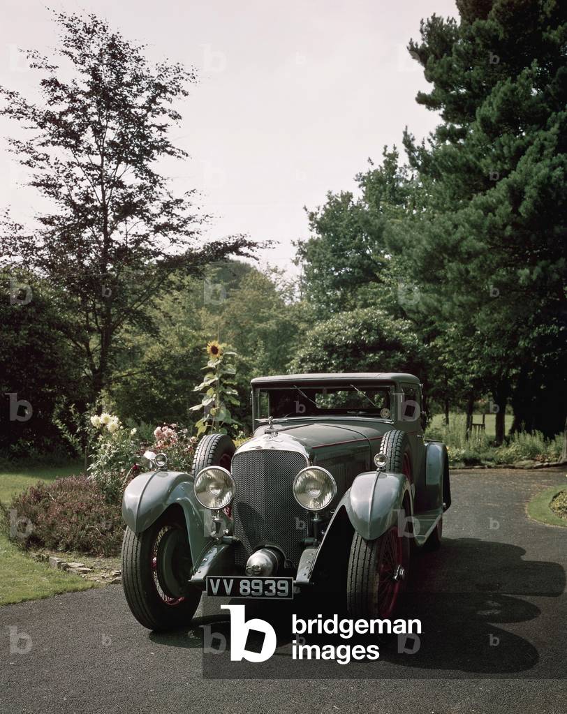 Vintage car on a road